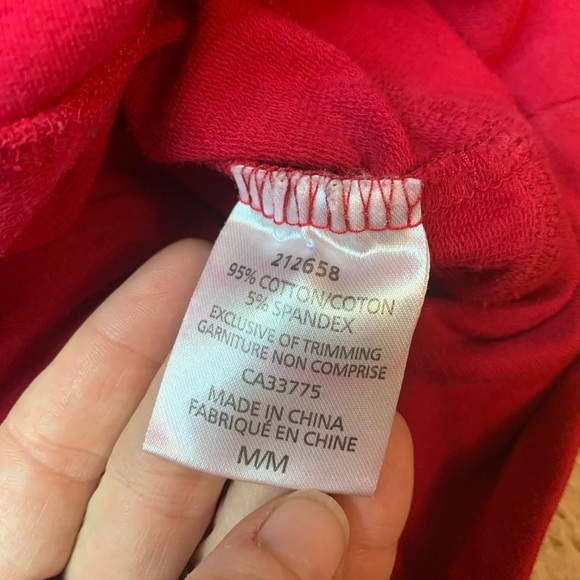 Roots Red Full Zip Hoodie Cotton Spandex M/M - Picture 5 of 9